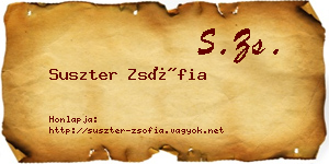 Suszter Zsófia névjegykártya