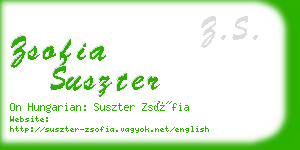 zsofia suszter business card
